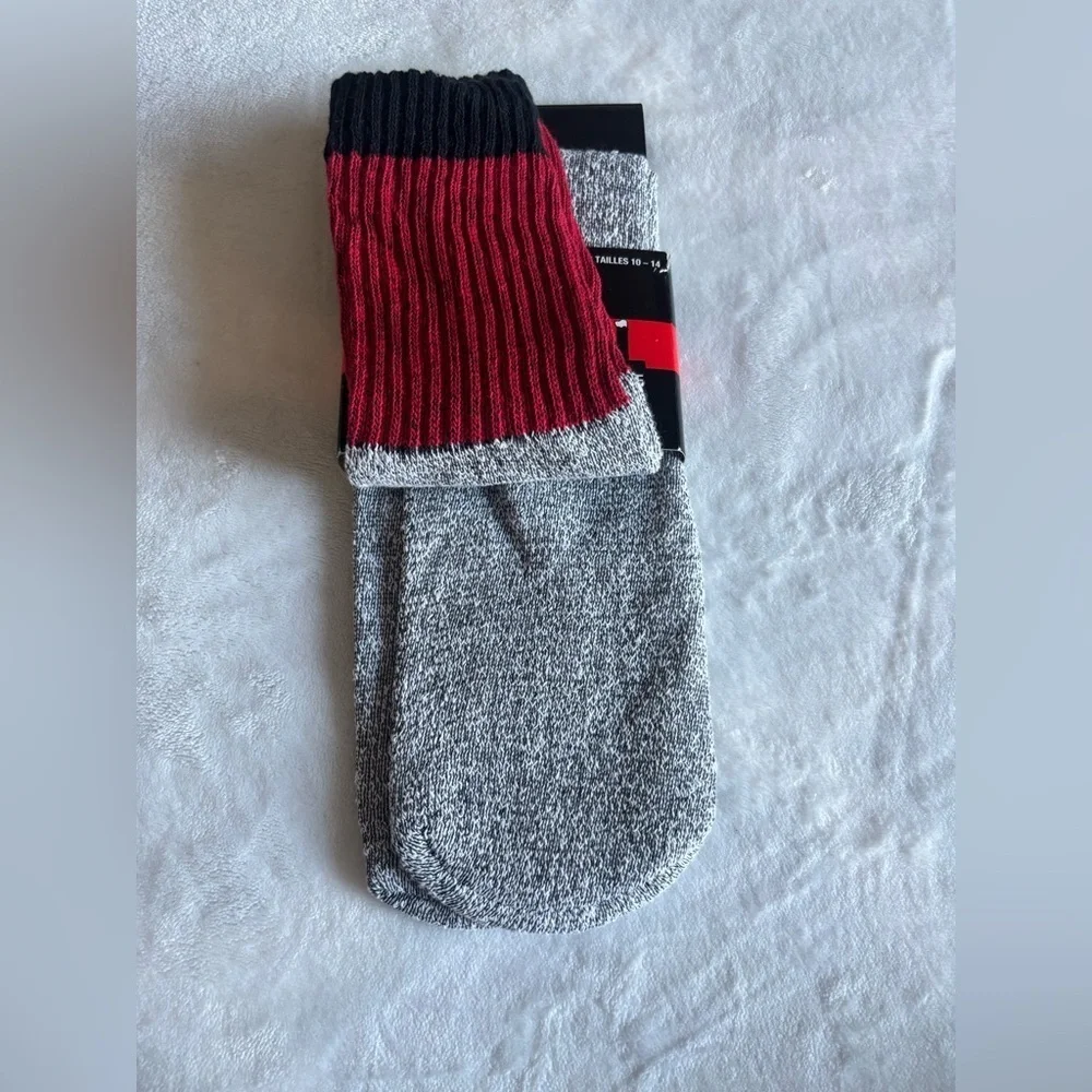 NWT Greenbrier Thermal Boot Sock Style: Max Grey Size 10-14 Red Grey
